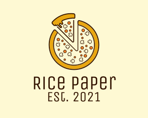 Pizza Toppings Slice  logo design