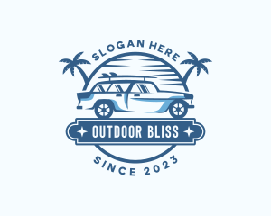 Summer Beach Car logo design