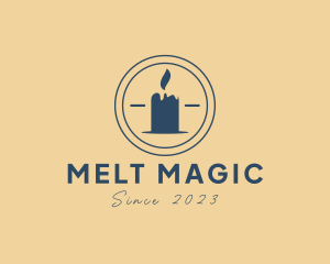 Melting Candle Lighting logo design