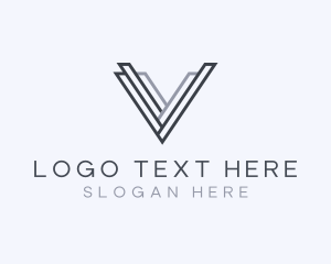 Mortgage - Minimal Architect Letter V logo design