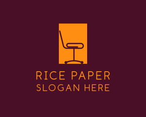 Office Paper Clip Chair logo design