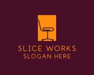 Office Paper Clip Chair logo design