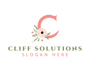 Floral Letter C logo design