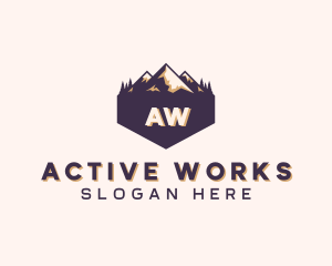 Adventure Mountain Peak logo design