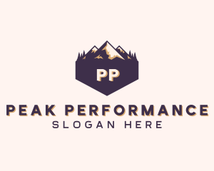 Adventure Mountain Peak logo design