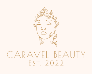 Natural Beauty Woman Salon logo design