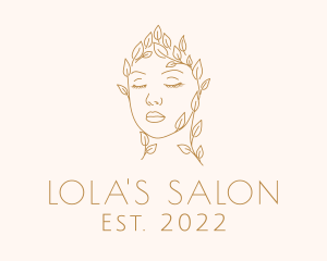 Natural Beauty Woman Salon logo design