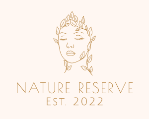 Natural Beauty Woman Salon logo design