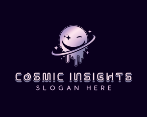 Cosmic Smiley Orbit logo design