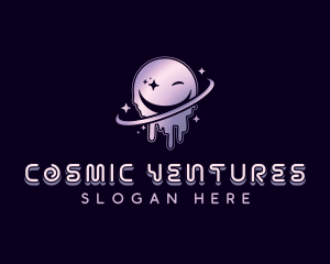 Cosmic Smiley Orbit logo design