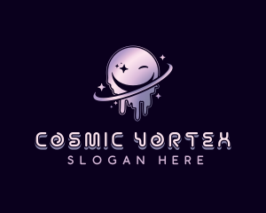 Cosmic Smiley Orbit logo design