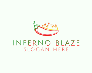 Flaming Hot Chili logo design