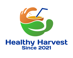 Healthy Fruit Juice  logo design