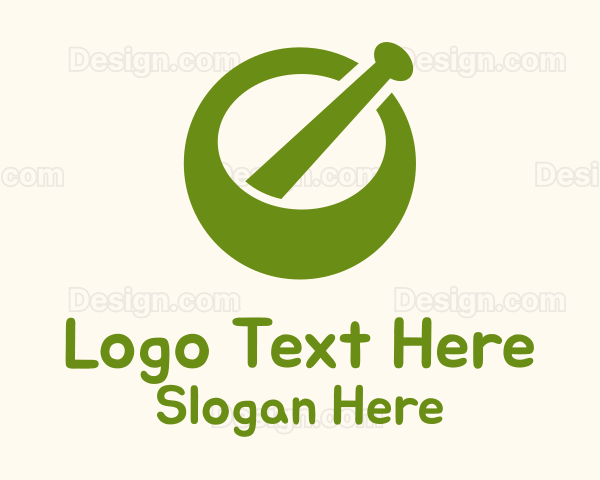 Green Mortar Pestle Logo