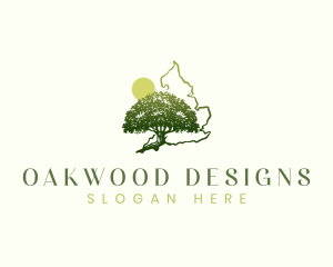 United Kingdom Oak Tree logo design