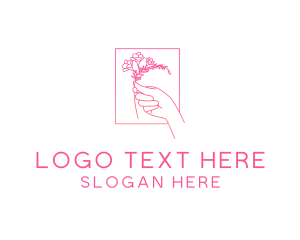 Floral Hand Bloom logo