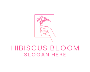 Floral Hand Bloom logo design