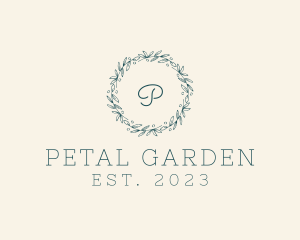 Botanical Beauty Flower Wreath  logo design