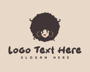 Retro Afro Woman logo