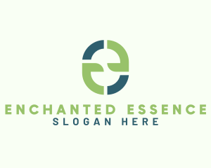 Gardening Leaf Letter E logo design