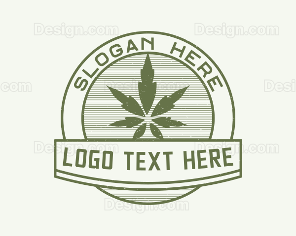 Green Cannabis Plant Logo