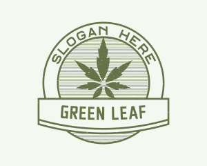 Green Cannabis Plant logo design