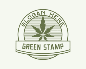 Green Cannabis Plant logo design