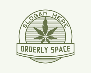 Green Cannabis Plant logo design