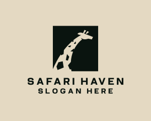 Giraffe Wildlife Safari logo design