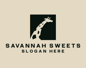 Giraffe Wildlife Safari logo design