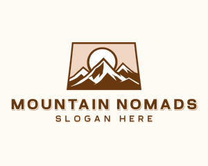 Hiking Mountain Summit logo design