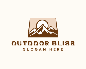 Hiking Mountain Summit logo design