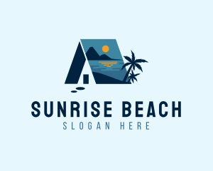 Calm Beach House Vacation logo design