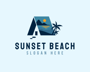 Calm Beach House Vacation logo design