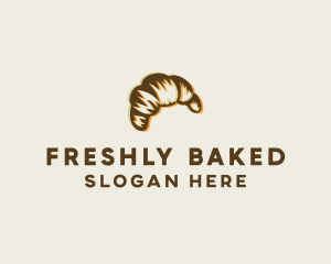 Croissant Bread Pastry logo design