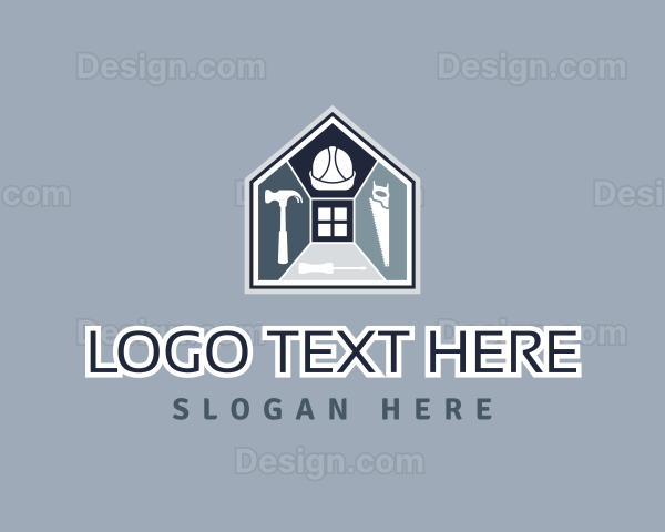 Construction Tool Hardware Home Logo