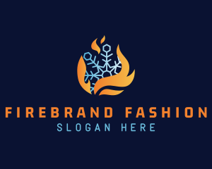 Burning Flame Snowflake logo