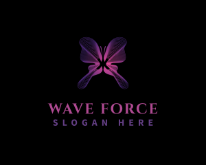 Butterfly Wave Wing logo design