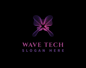 Butterfly Wave Wing logo design