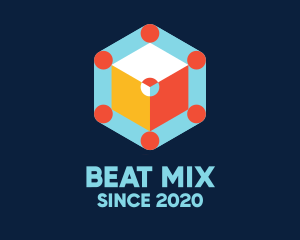 Multicolor Hexagon Arcade Cube logo
