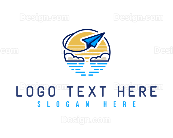 Flying Paper Plane Logistics Logo