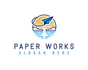 Flying Paper Plane Logistics logo design