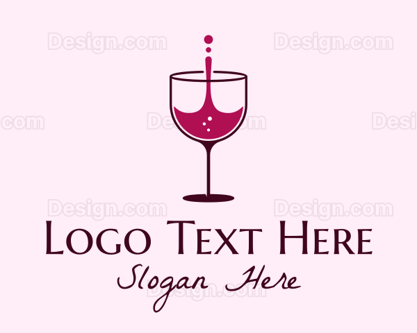 Red Wine Splash Glass Logo