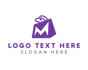 Handbag - Letter M Bag logo design