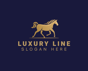 Luxury Stallion Horse logo design