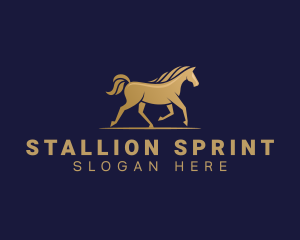 Luxury Stallion Horse logo design