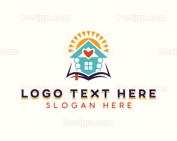 Kindergarten Daycare Book Logo