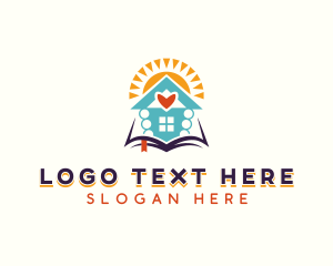 Kindergarten Daycare Book Logo