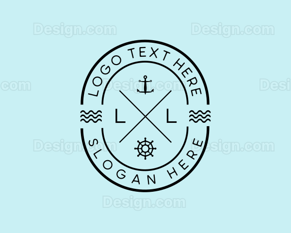 Nautical Ship Anchor Logo