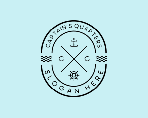 Nautical Ship Anchor logo